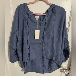 NWT Blue Long Sleeve Top